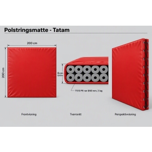 Tatam TS10-8cm Rød, polstringsmatte 2m x 2m